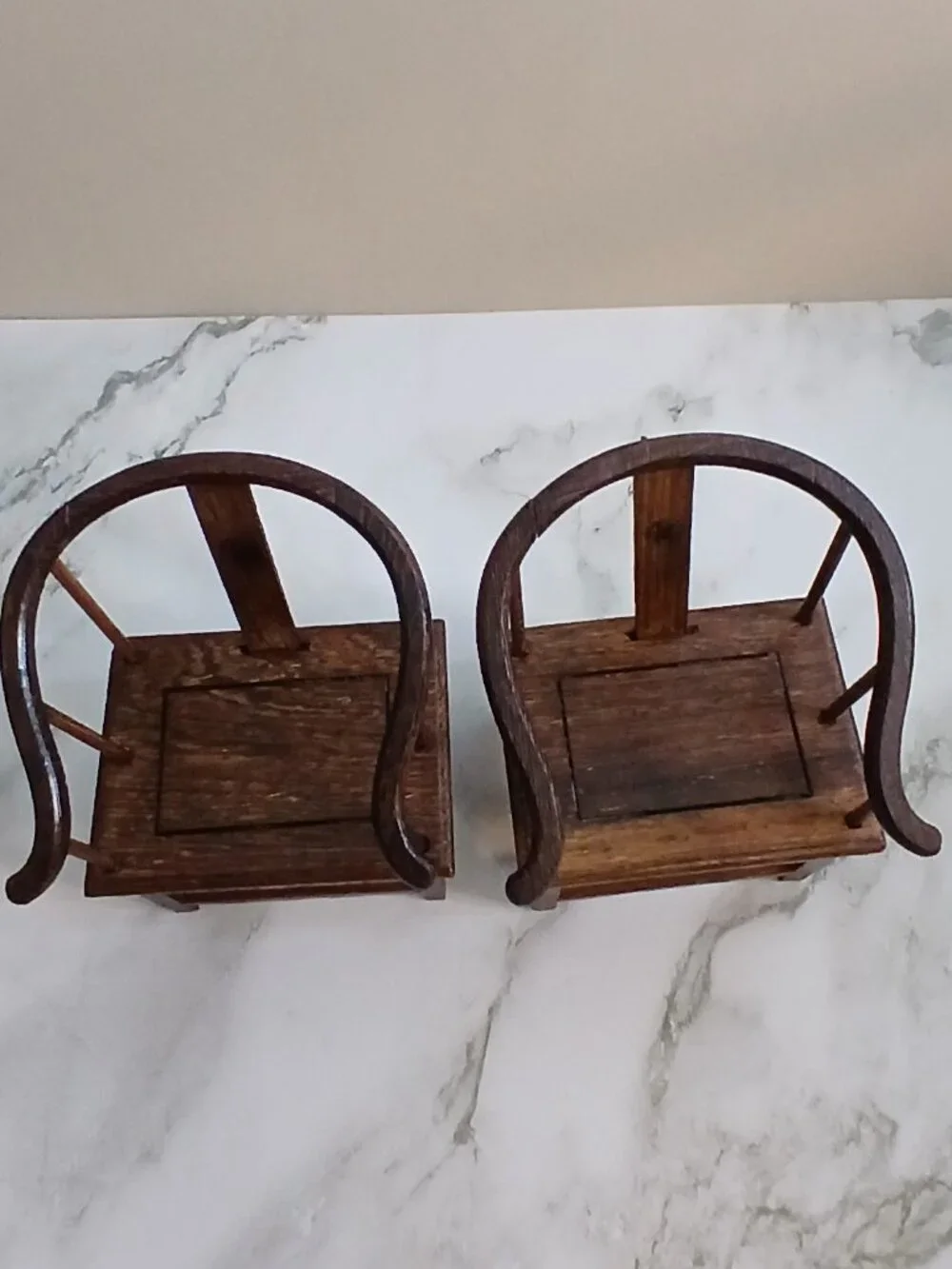 Set of 21:6 Scale Chinese Horseshoe Back Armchairs
